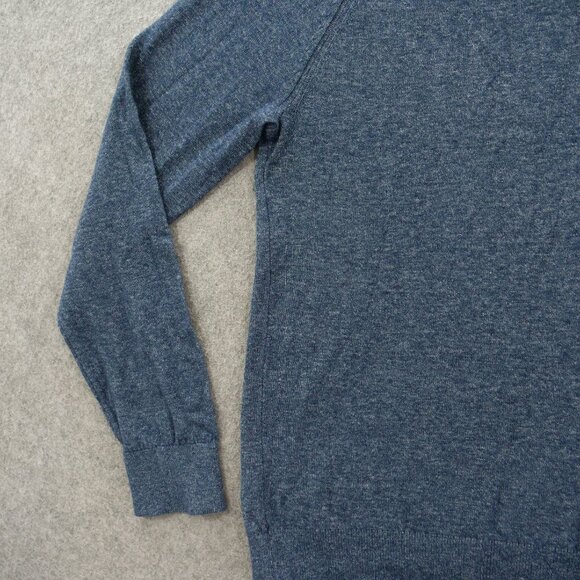 Banana Republic Sweater Mens Large Blue Pullover V-Neck Knit Long Sleeve - Picture 5 of 14